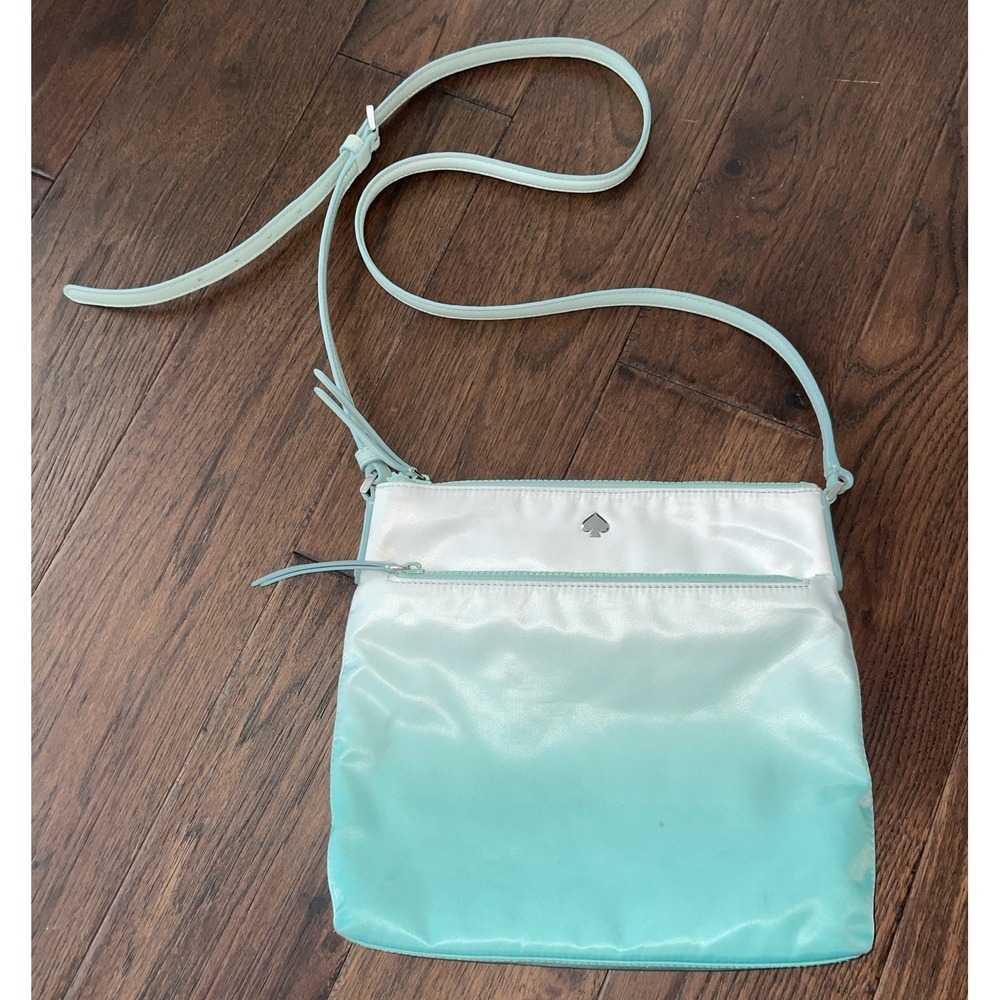 Kate Spade Jae Degrade Ombre‎ Flat Crossbody Green / White